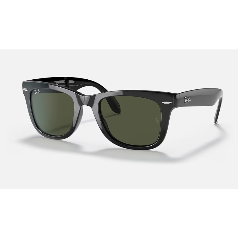 RAYBAN WAYFARER FOLDING RB4105 601 ORIGINAL FULL BLACK GLOSSY ORIGINAL