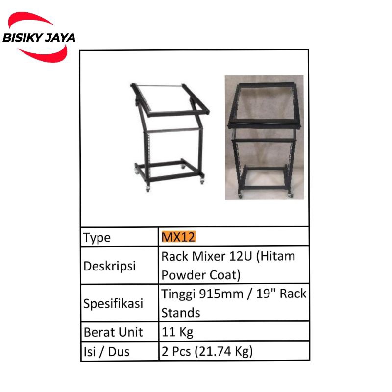 Rak Mixer 12u STX MX12 Original Rak Mixer Aksesoris 12u STX MX-12 / Rak Aksesoris Mixer 12u STX MX1-