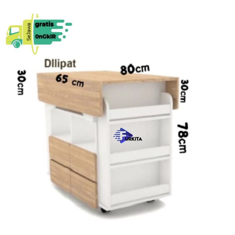 Furkita Meja Makan Mini Bar Minimalis