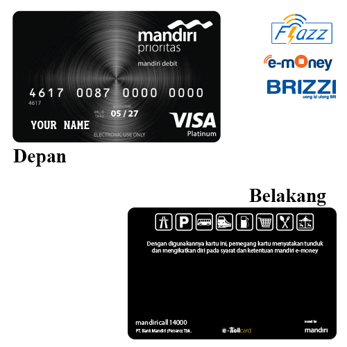 CUSTOM KARTU FLAZZ BCA GENERASI 2 ATAU EMONEY/SALDO 0 - MANDIRI PRIORITAS