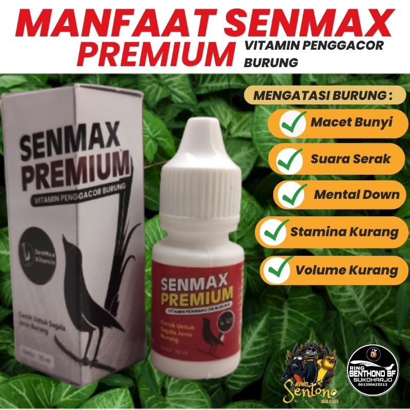SenMax Vitamin Burung Murai Batu, Multivitamin Burung Lomba, Penggacor Burung Lomba