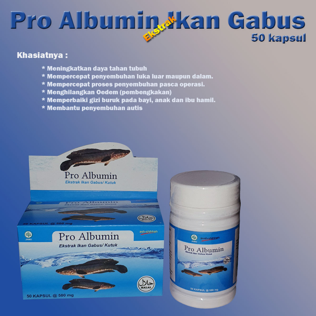 

Pro Albumin Ekstrak Ikan Gabus 50 Kapsul