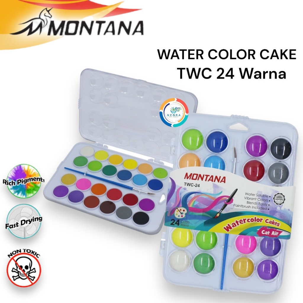 

Montana Cat Air TCC-24 | Water Color Cake 24Warna