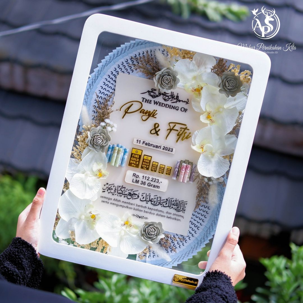 MAHAR PERNIKAHAN RUSTIC KALIANDRA 30x40 | MAHAR NIKAH | BINGKAI MAHAR | MAHAR RUSTIC