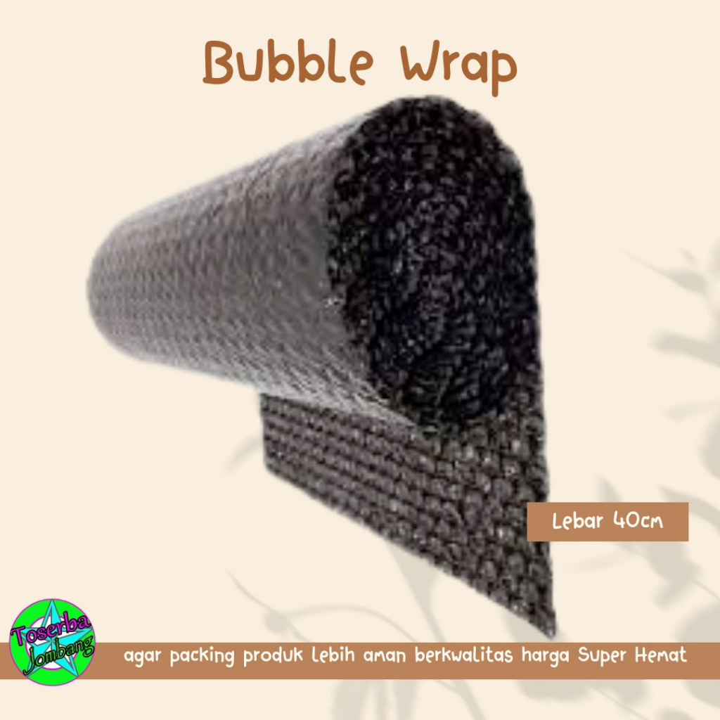 

Bubble Wrap Hitam Lebar 40cm (Panjang Silhkan Pilih di Variasi)