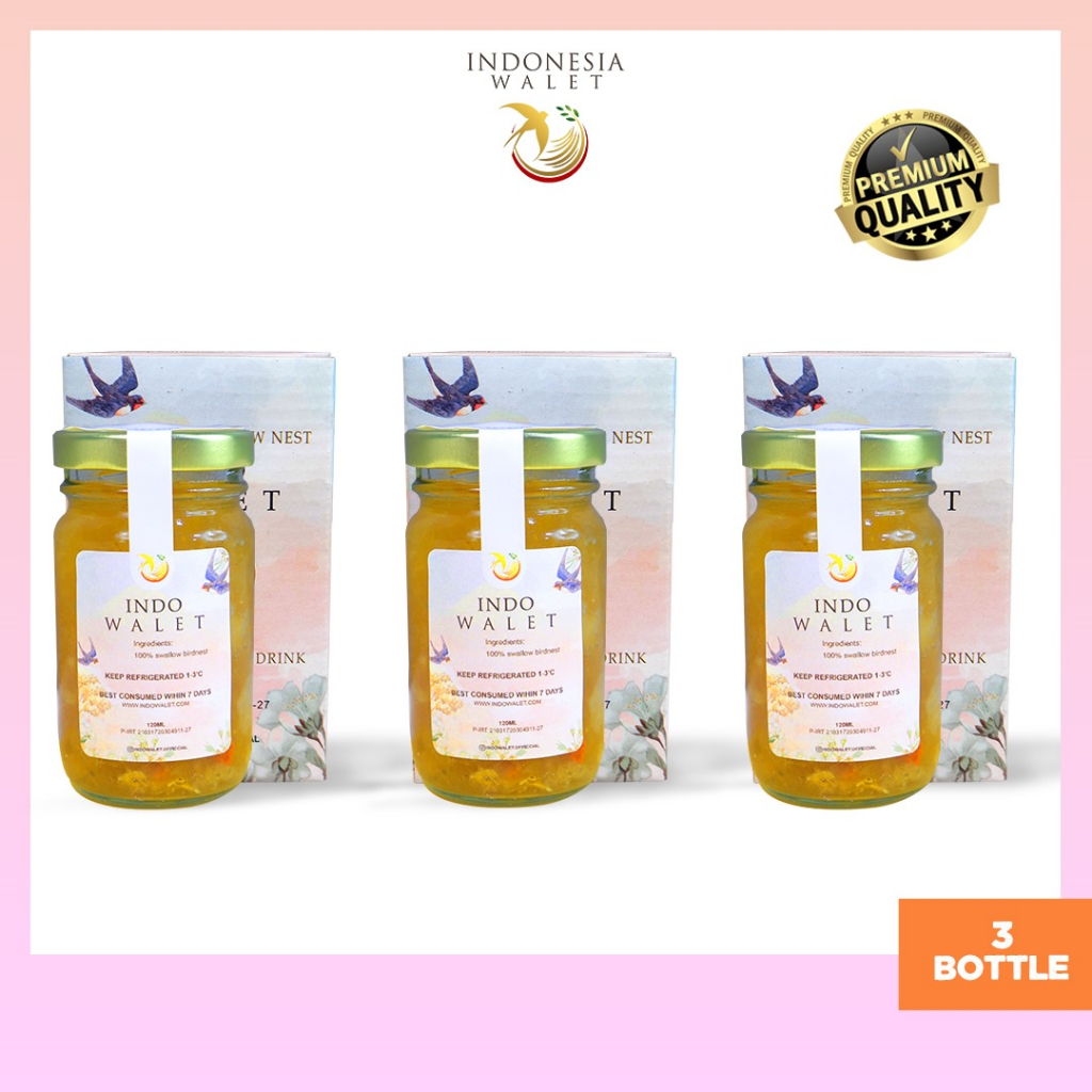 

INDOWALET Minuman Sarang Burung Walet Original 3 Box Birdnest Ready To Drink 120 ml ANAK HEBAT