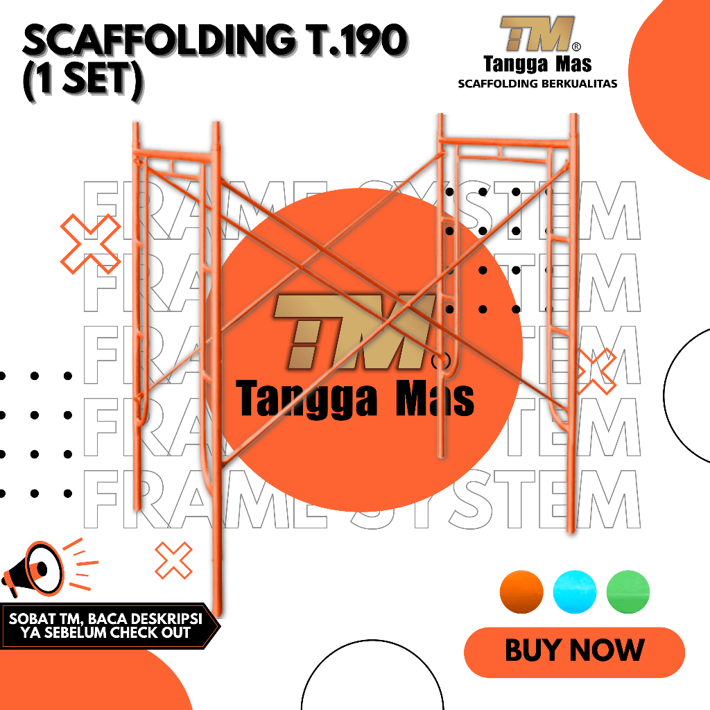 

SCAFFOLDING T.190 (1 SET) PERANCAH STEGER ANDANG TERMURAH BERKUALITAS