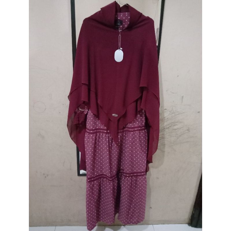 Gamis mirecle love set Khimar arsyila by fenuza new with tag