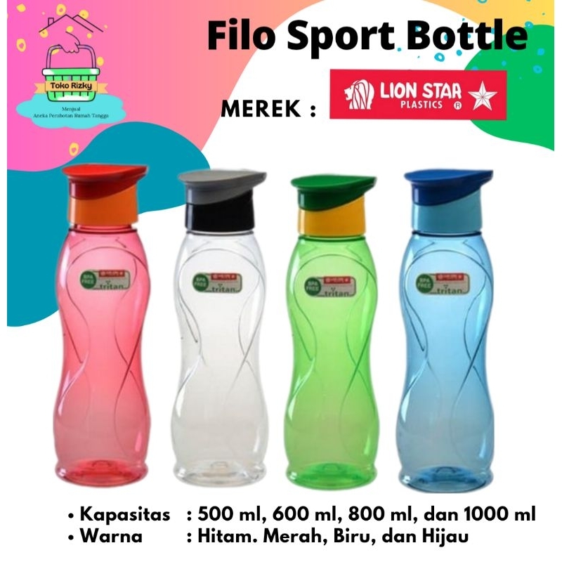 Botol Sport Filo Tritan / Botol Minum Lion Star