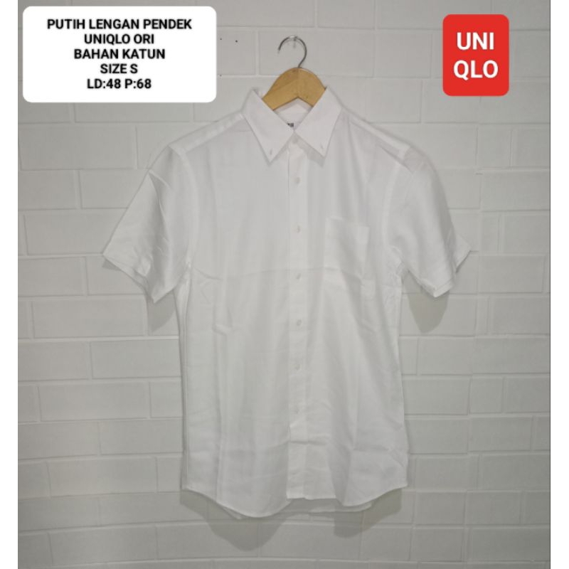 KEMEJA PUTIH UNIQLO ORI SIZE S LENGAN PENDEK