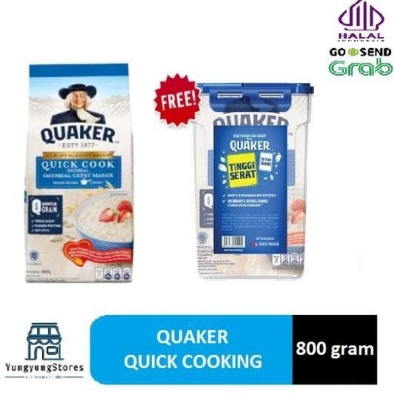 

Quaker Quick Cooking Oatmeal( Biru ) 800GR. Menu Sarapan Pagi. OAT