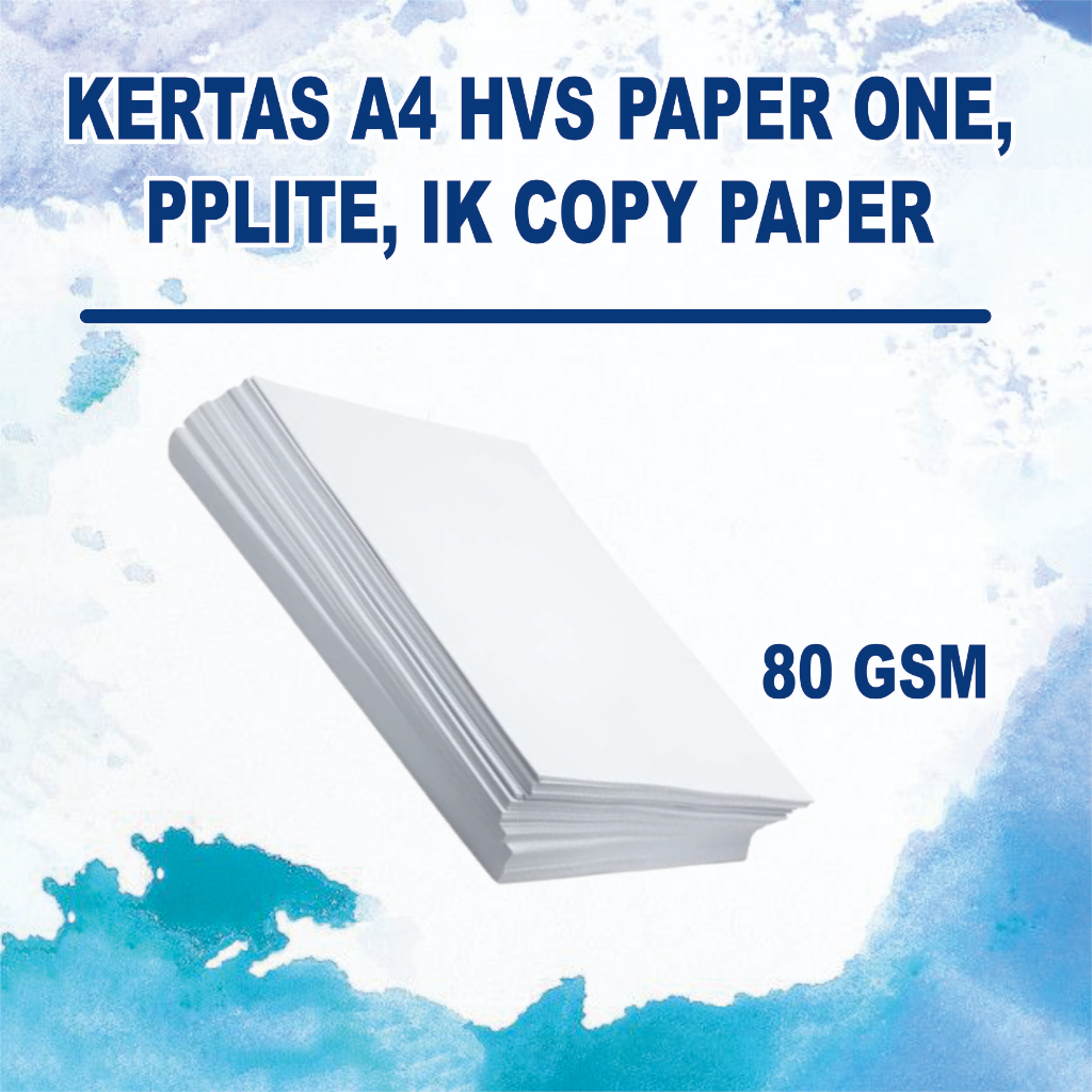 

KERTAS A4 HVS 80 GSM MURAH PAPER ONE, PPLITE, IK COPY PAPER