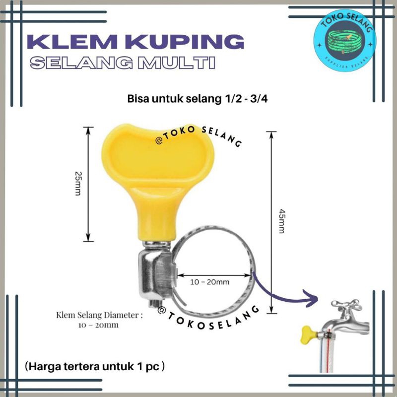 Hose Clamp Klem Selang 7/8 Kuping / Klem kuping