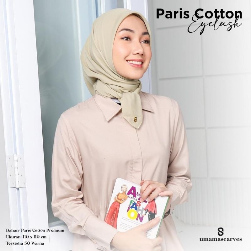 Jilbab Segiempat Umama Scarves Paris Cotton Eyelash Ory By Umama