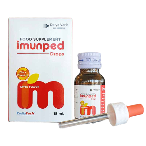 IMUNPED DROPS 15 ML SUPLEMEN VITAMIN C DAN ZINC SULFATE UNTUK BAYI