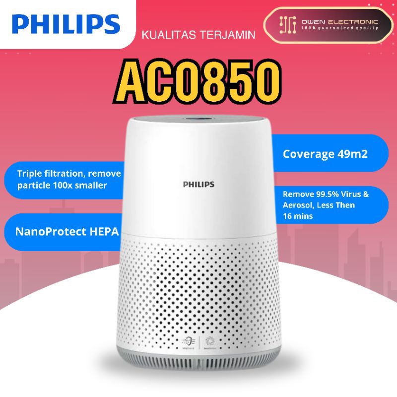 Philips AC0850|20 - Penjernih Udara HEPA Compact