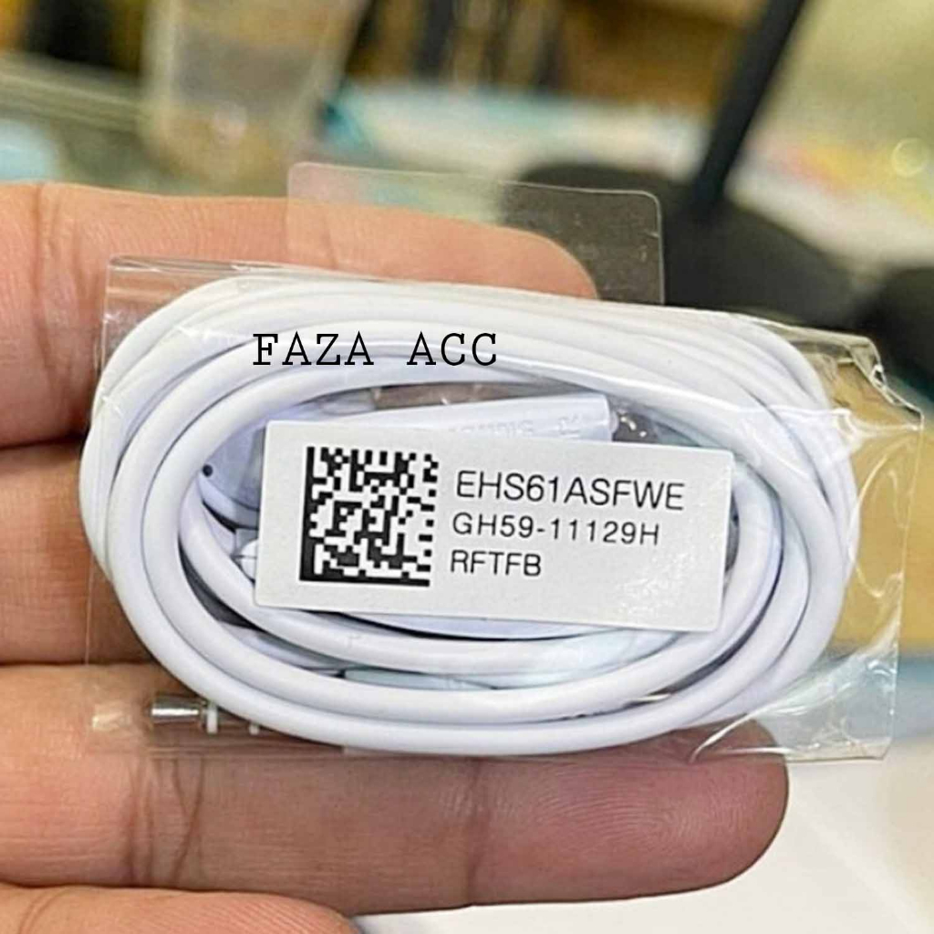 HEADSET SAMSUNG ORIGINAL MADE IN INDONESIA CY SUPER BASS FULLBASS BAS STEREO HITAM PUTIH WHITE BLACK