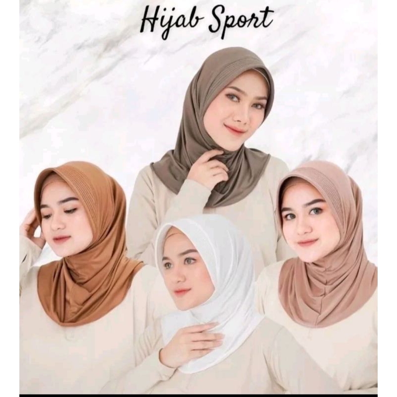 PROMO !!! HIJAB SPORT Kerudung Olahraga size S M L hijab jersey premium hijab instan hijab bergo hijab Sporty