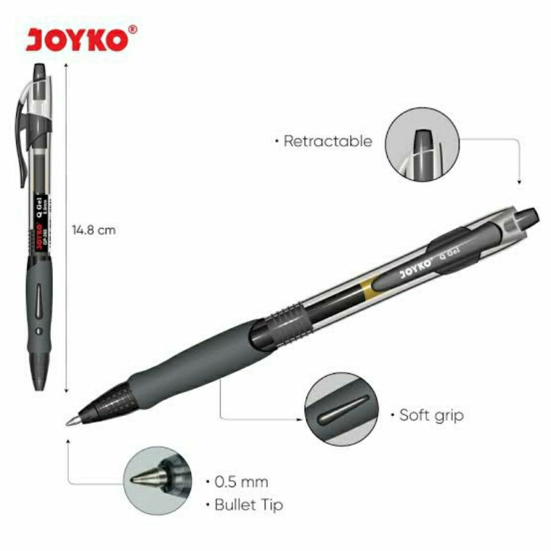 

Pulpen Joyko Q Gel GP-265 Ecer