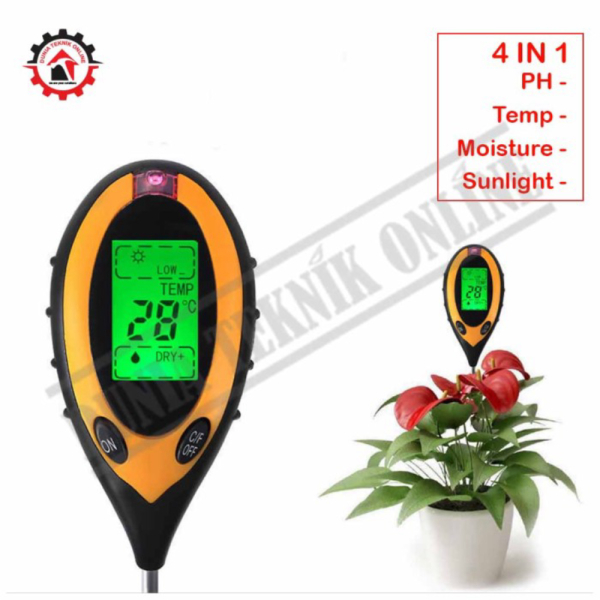 

Alat Pengukur PH Kelembaban Tanah Digital Soil Moist PH Analyzer 4in1 Diskon