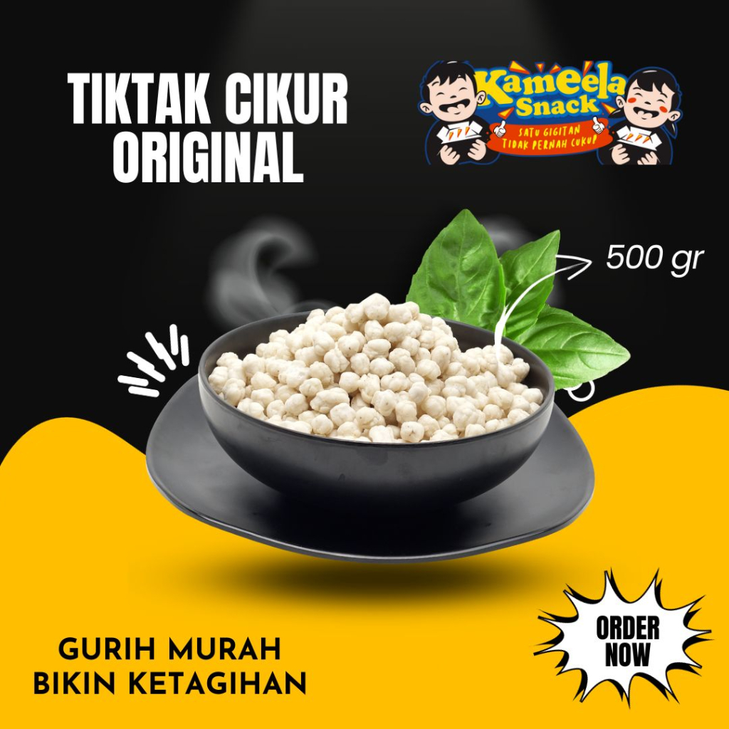 

Kameela Snack Tik Tak Cikur Ori 500gr