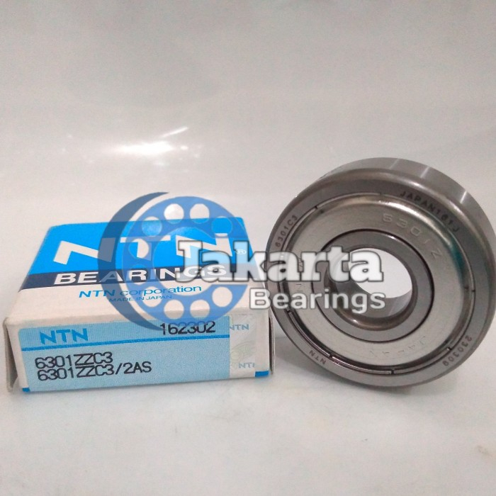 BEARING 6301 ZZ / 6301ZZ C3 TUTUP BERSI NTN JAPAN ORIGINAL