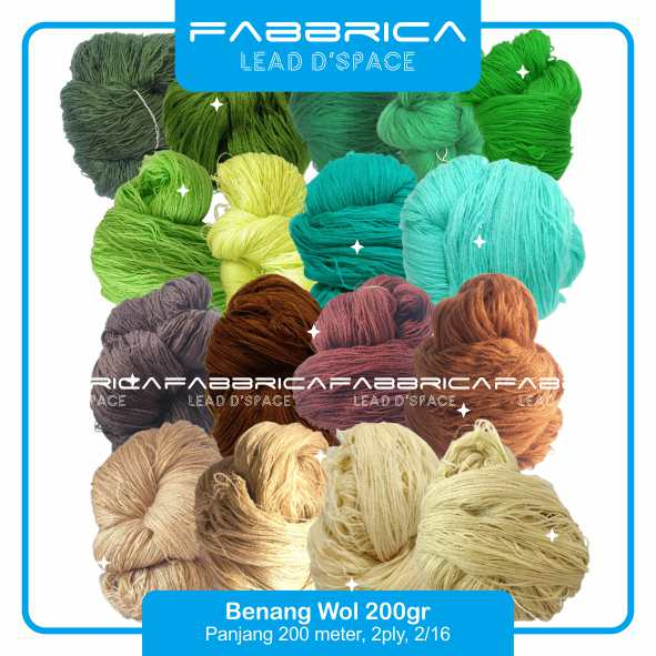Fabbrica - Benang Wol Rajut 200 gr Wool Hank Siet Yarn Vonel Tufting Punch Sulam Kristik Part 3