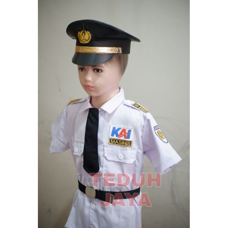 Seragam masinis anak / seragam profesi masinis anak / seragam masinis tk paud