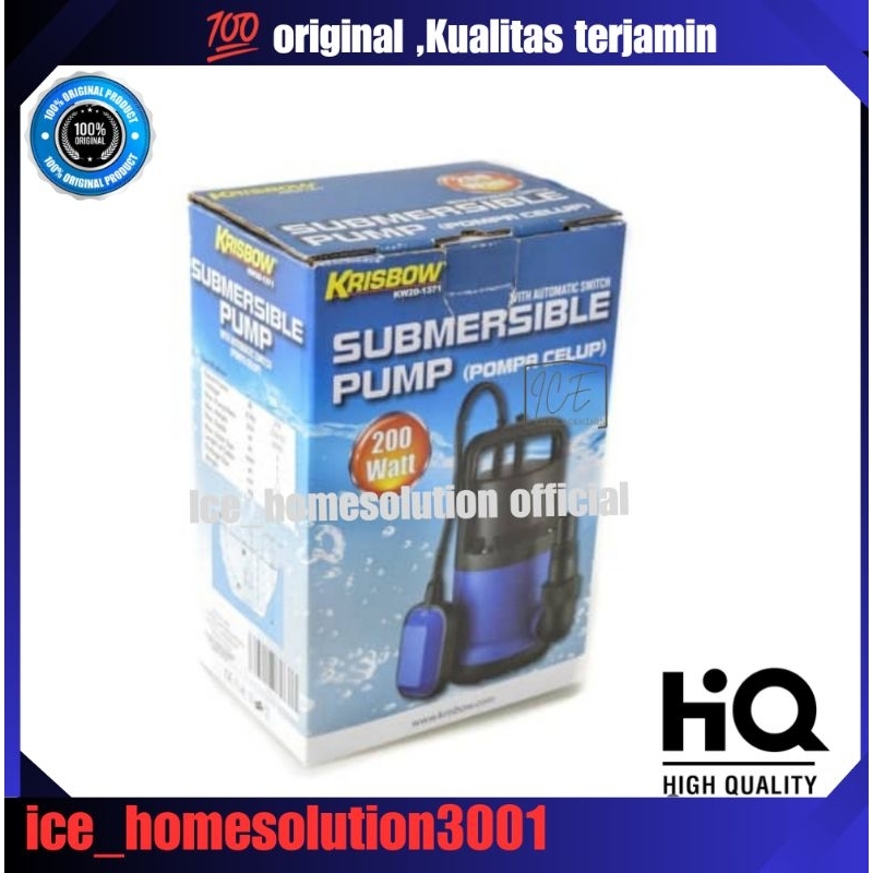 Krisbow Pompa Submersible 200w (Saklar Otomatis)/pompa celup