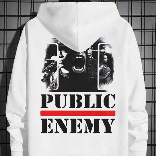 Jaket Hoodie Public Enemy Bahan Cotton Fleece [Hoodie Jumper & Ritsleting]
