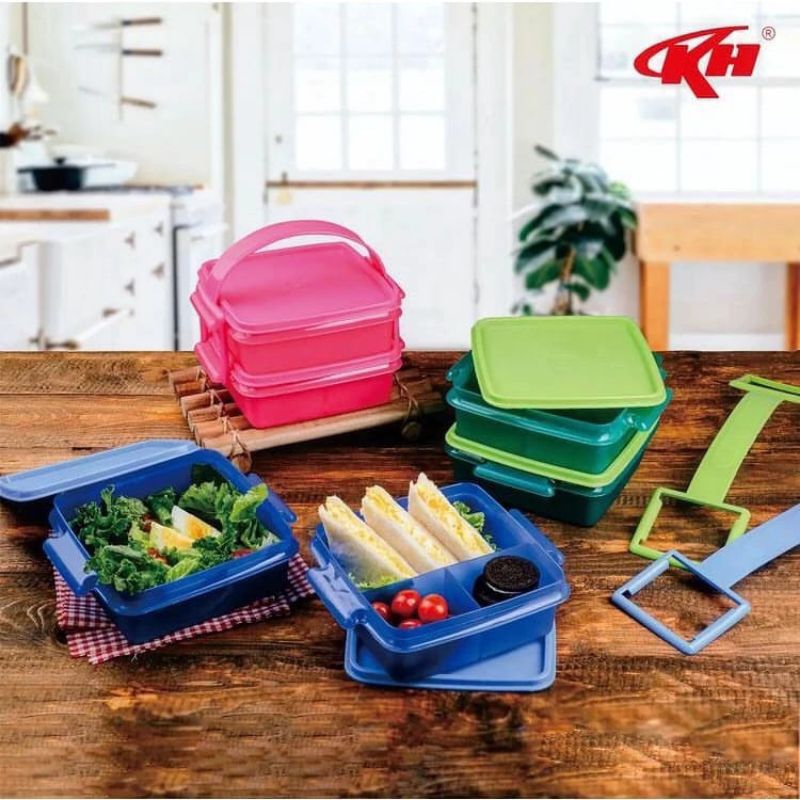 RANTANG KH DELUXE 2 SUSUN/ TEMPAT MAKAN TUPPERWARE
