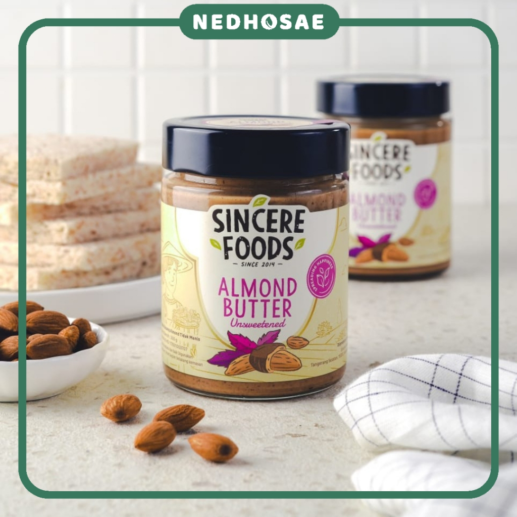 

ALMOND BUTTER UNSWEETENED | SELAI KACANG TANPA PEMANIS SINCERE FOOD