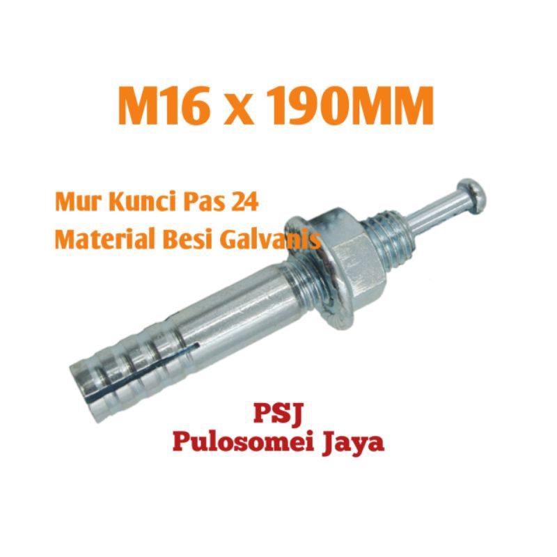 High Angkur M16 x 190 / High Anchor / Dynabolt Ketok / Hit Anchor