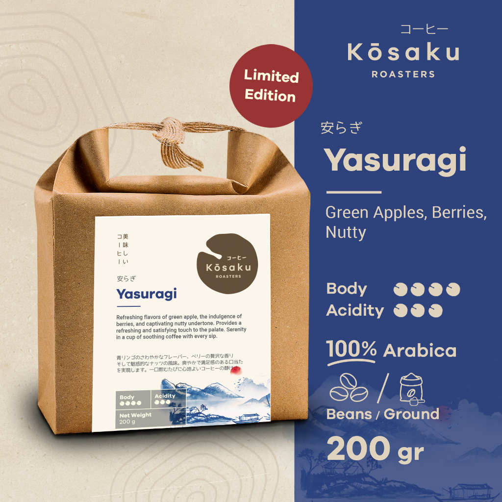 

ASLII Kosaku Yasuragi Coffee Beans 200gr - Biji Kopi Arabika