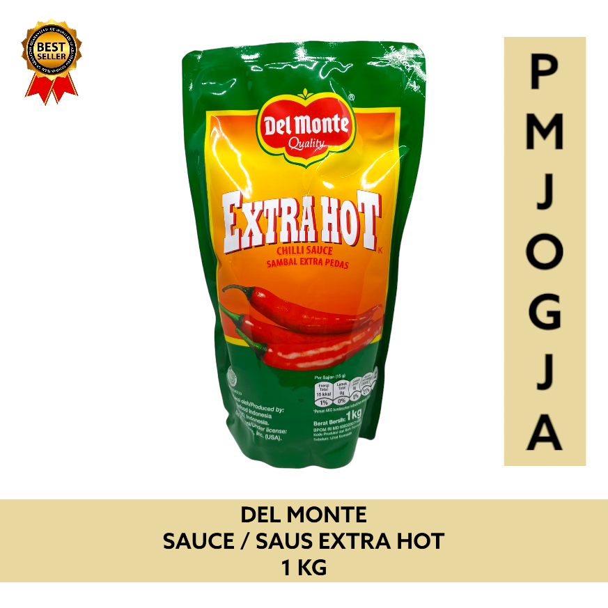 

Delmonte Saus Chili Extra Hot Pouch 1kg / Saos Sambal Extra Pedas Refill