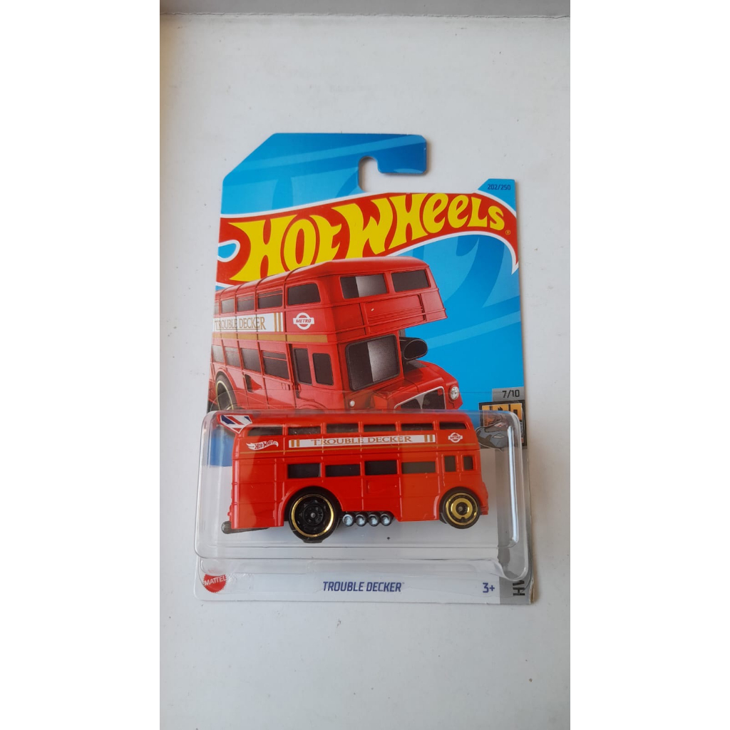 HOTWHEELS HOT WHEELS TROUBLE BECKER MERAH HW METRO LOT L 2023 l Diecast Bus Sekolah l London Bus Vin
