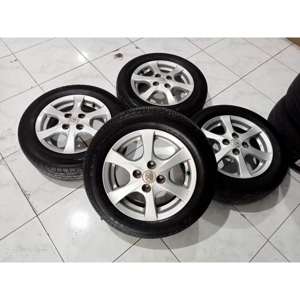 VELG ORI MURAH STANDAR AGYA R14X5 4X100 ET45 SILVER + ECO PLUSH(2)DLP(2) 175 65 R14 nik 2021