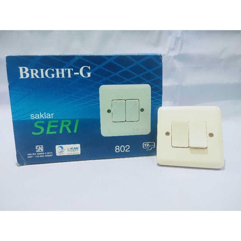 Saklar Seri IB Bright-G Saklar Double Inbow Tanam Bright-G SNI