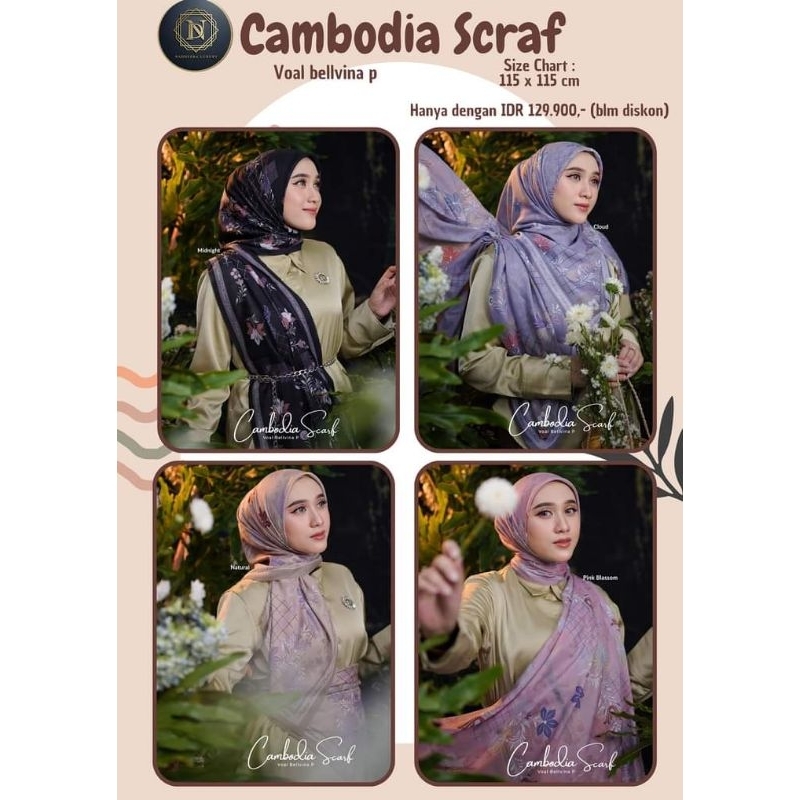 scraf cantik//hijab segi empat// hijab nadheera//hijab ori