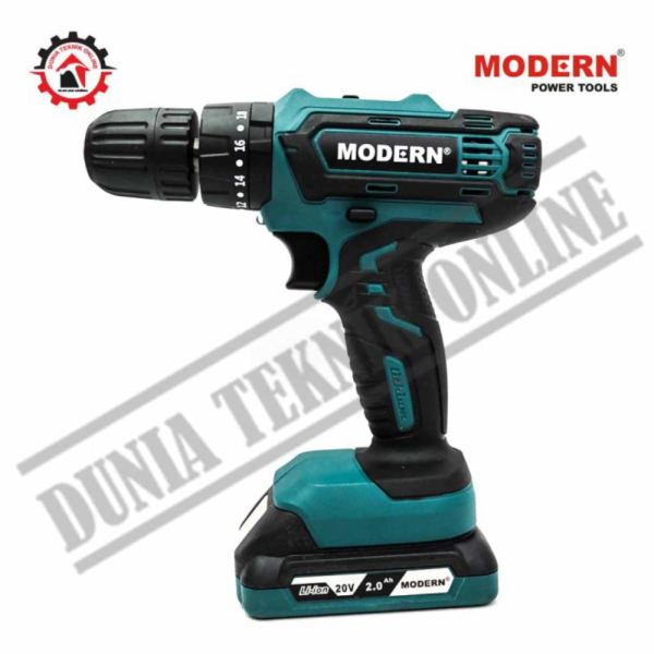 Bor Baterai Set MODERN 20V M-16SET 20 Volt Cordless Impact Drill Batre Diskon