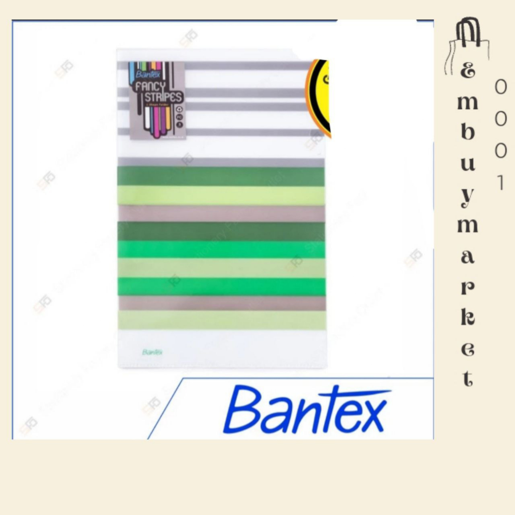 

map L fancy stripes bantex F4 - PP folder folio 2247 - grass green