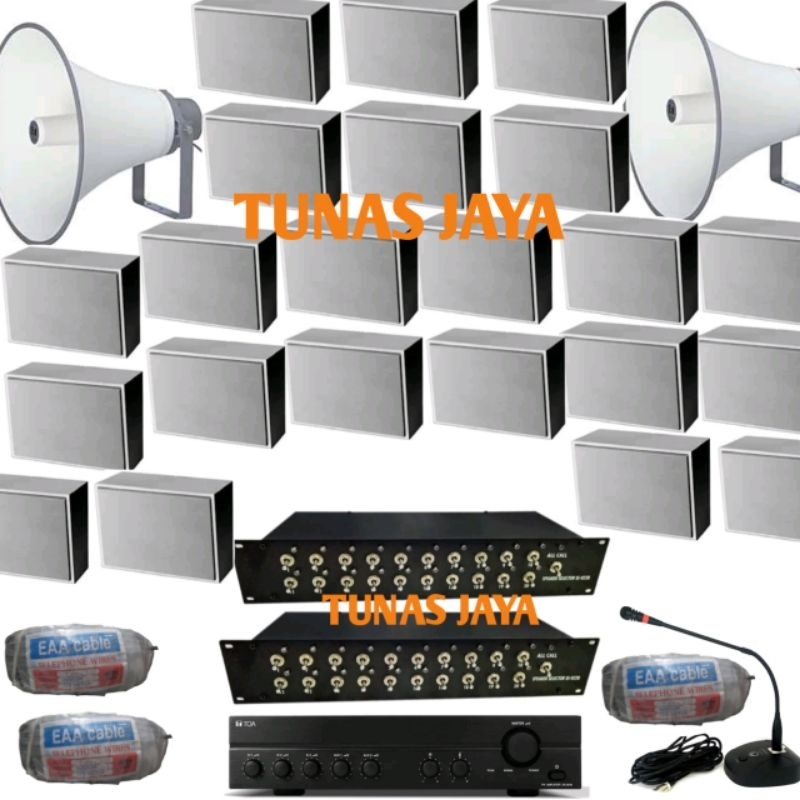 PAKET TOA 40 SPEAKER DALAM PAKET TOA BUAT RUANGAN SEKOLAH DAN LAIN NYA TOA ZA2120 PLUS 22 SPEAKER