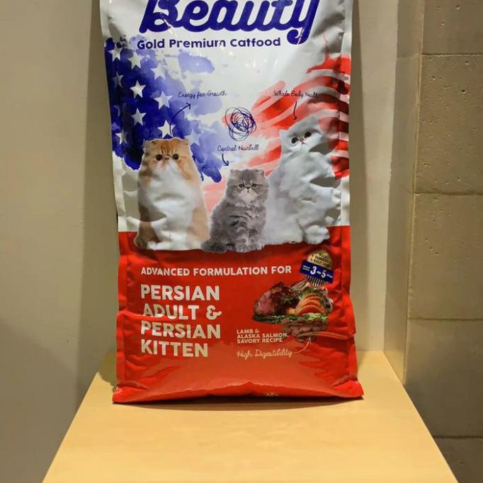 Beauty Cat Gold Persian 1kg Premium Cat Food Makanan Kucing Beauty Persian