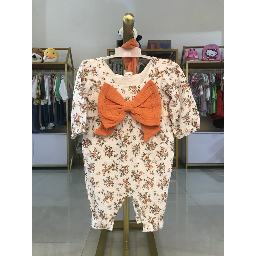 Baju Bayi Perempuan Jumpsuit Setelan Bando Patpat 0-3m | 1A-JYS | Jyshopstore