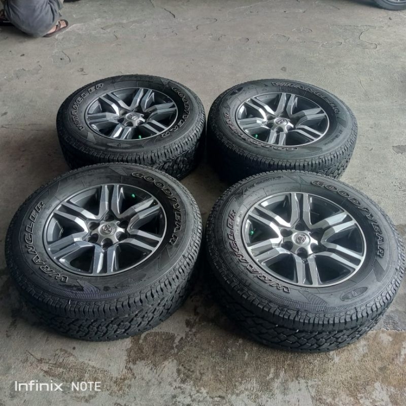 velg mobil bekas fortuner r17 ban goodyear velg toyota fortuner