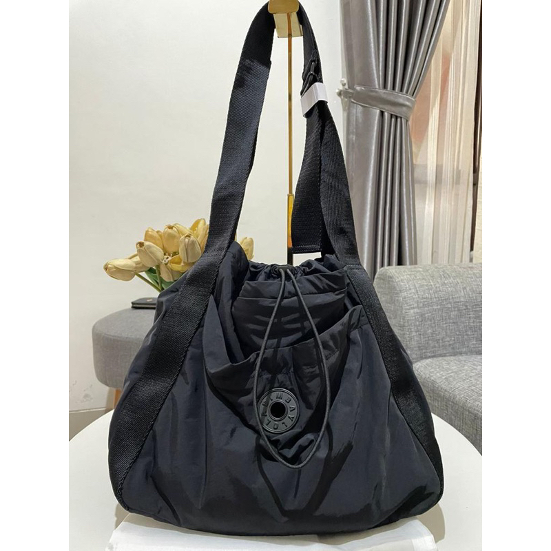 BIMBA Y LOLA BLACK NYLON BUCKET BAG