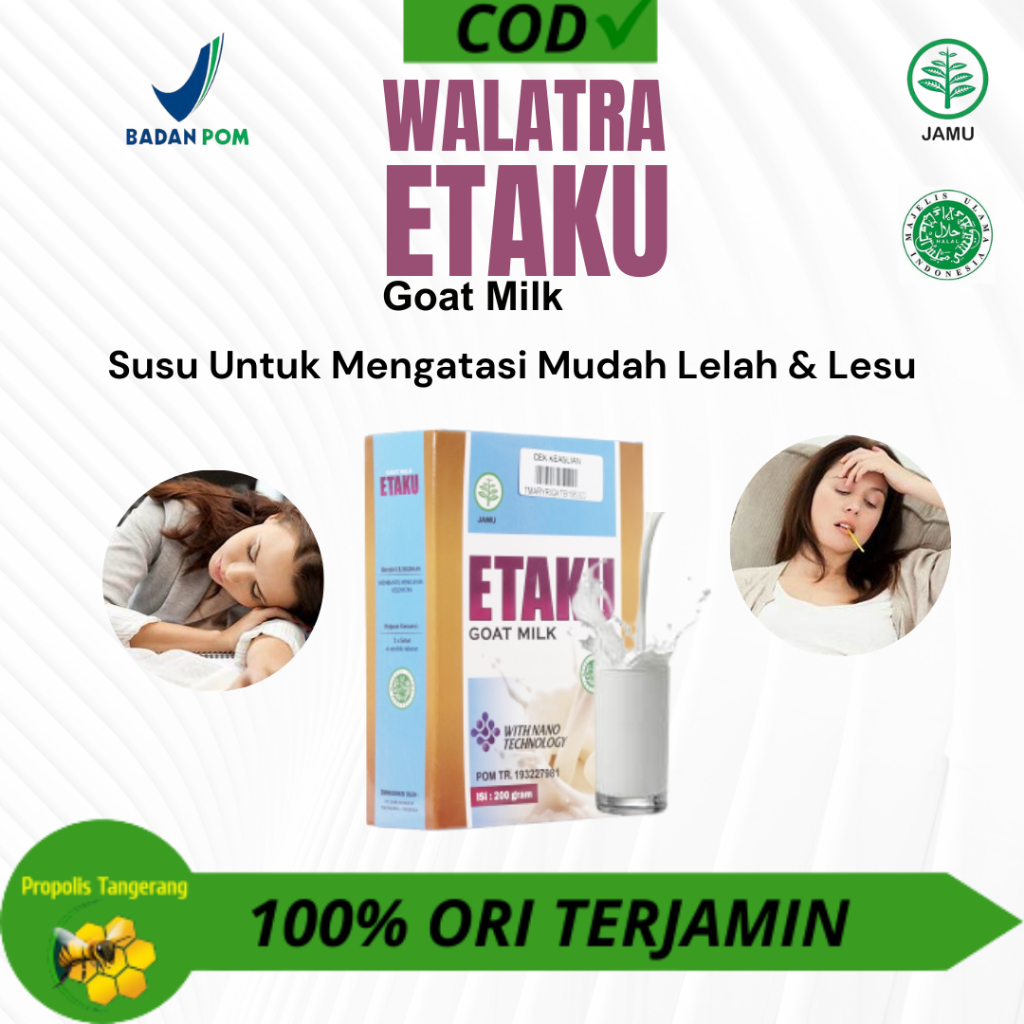 

Walatra Etaku Goat Milk - Susu Kambing Asli 100% Original Susu Untuk Mengatasi Mudah Lelah & Lesu,Gampang Cape,Letih