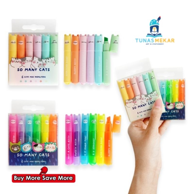 

Mini Highlighter Pastel 6CLR M&G AHM22575
