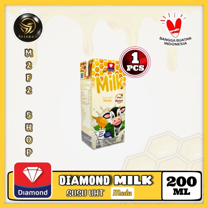 

DIAMOND Milk Susu Kotak UHT Honey | Rasa Madu - 200 ml (Kemasan Satuan)