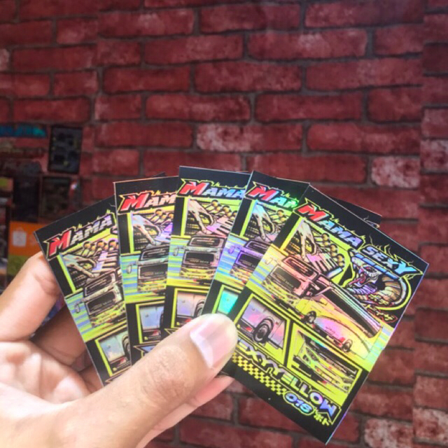 Stiker Bus Nafit Trans Sexyyellow Hologram Cutting Laser